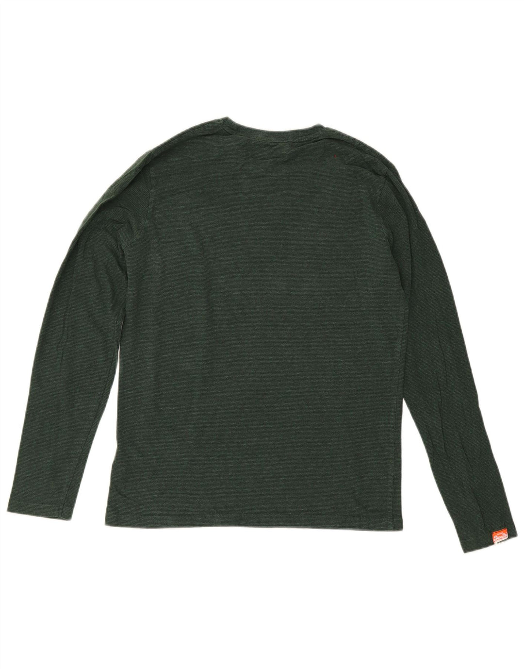 Superdry Mens Top Long Sleeve Small Green Cotton