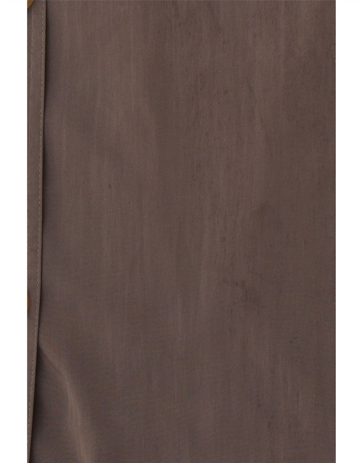 CLAUDE HAVREY Womens Overcoat UK 16 Large Grey Polyester