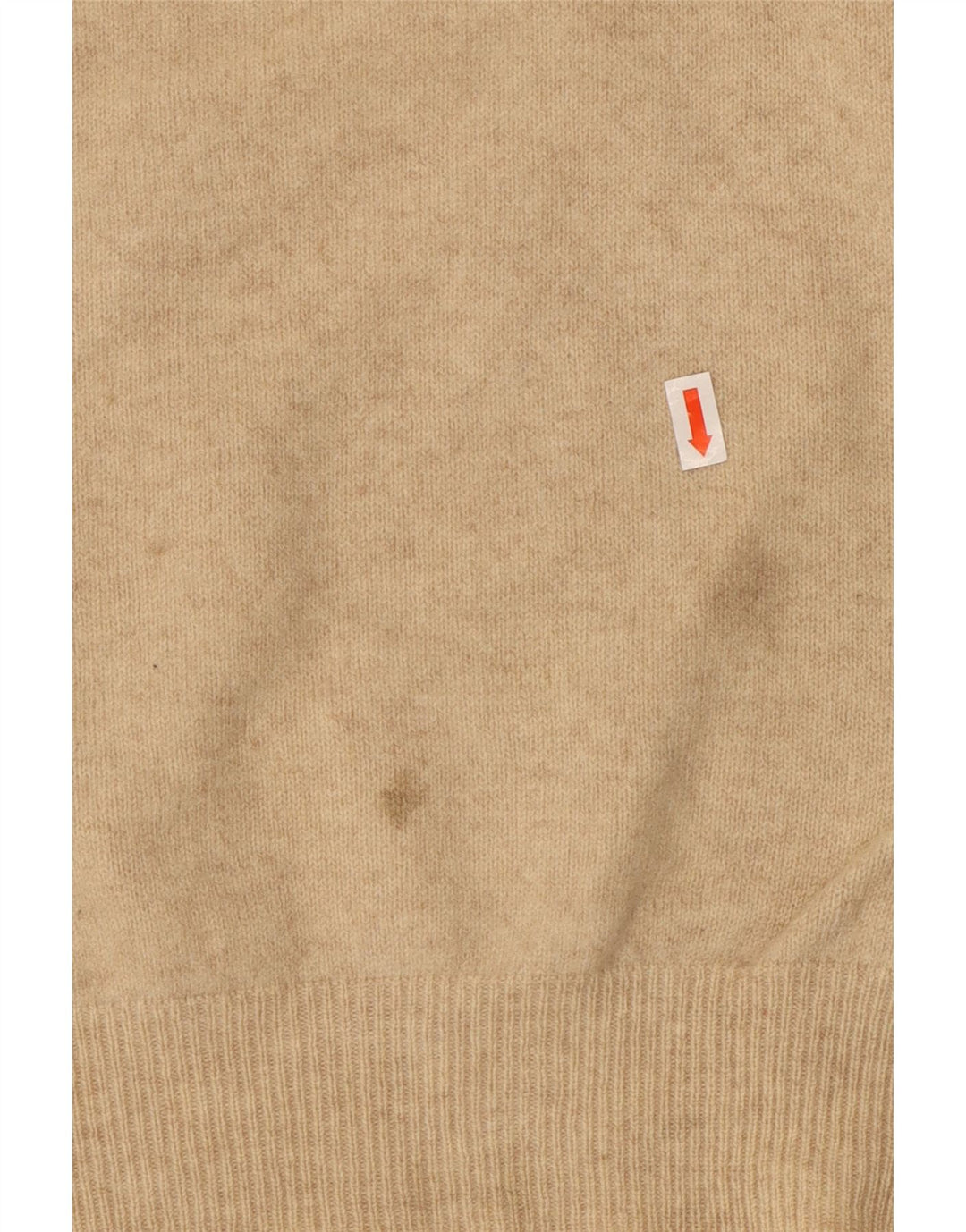 Benetton Womens Crew Neck Jumper Sweater Medium Beige