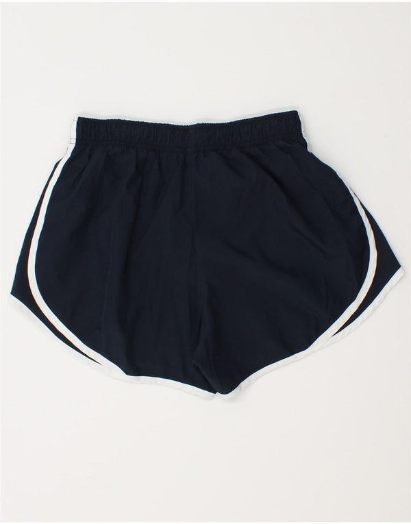 NIKE Womens Dri Fit Sport Shorts UK 10 Small  Navy Blue Polyester
