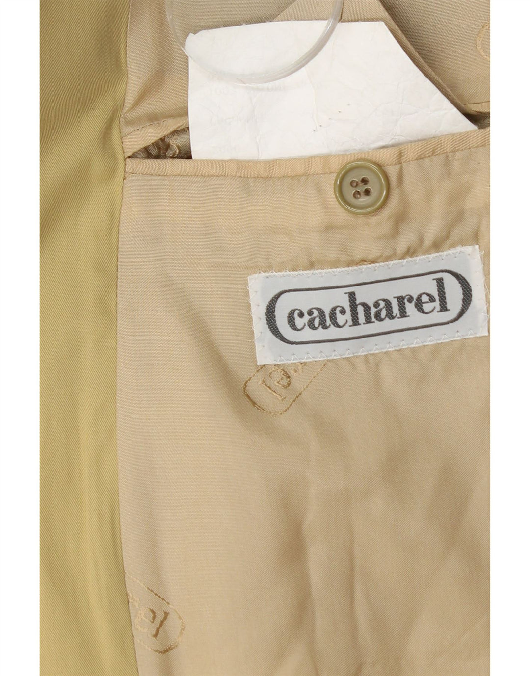 Cacharel Mens 2 Button Blazer Jacket IT 52 XL Beige Cotton