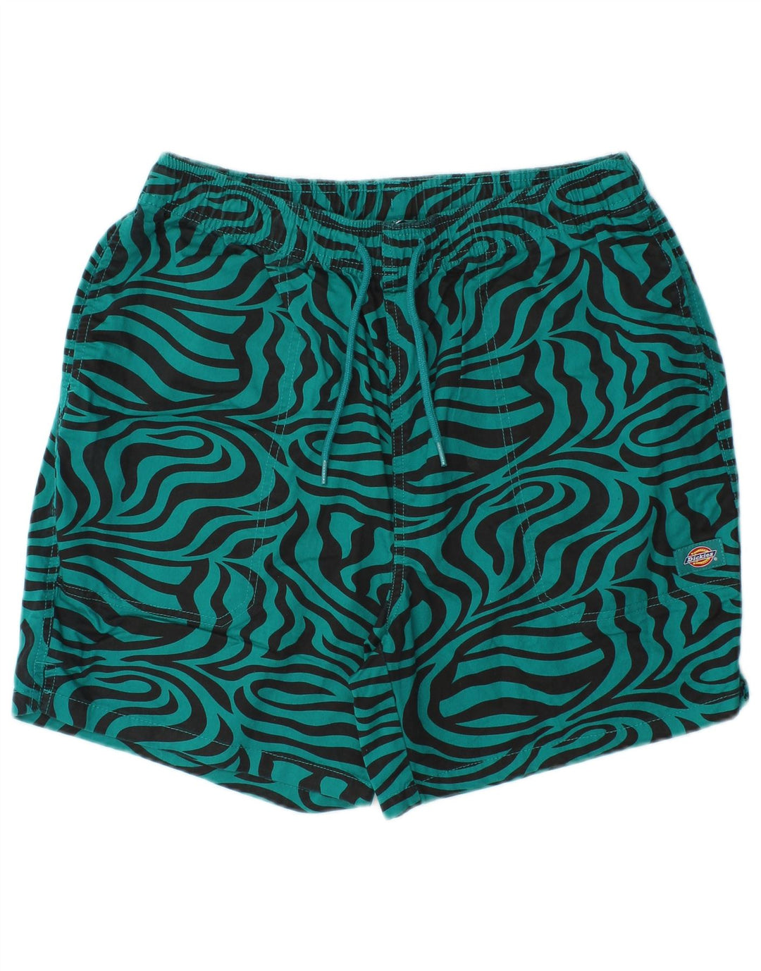 Dickies Mens Chino Shorts Medium W32  Turquoise Animal Print Cotton