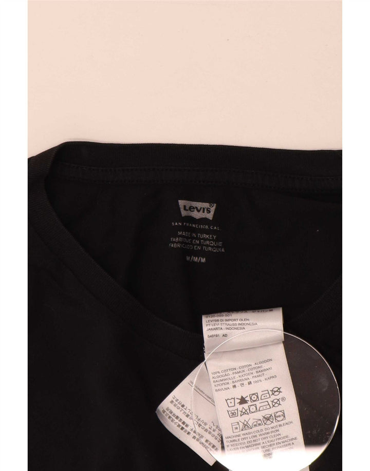 Levi's Mens Graphic T-Shirt Top Medium Black Cotton