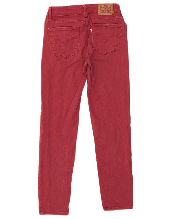 Levi's Womens 712 Slim Jeans W25 L26 Red Cotton