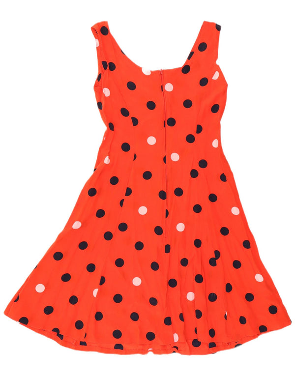 Vintage Womens Sundress UK 14 Medium Red Polka Dot