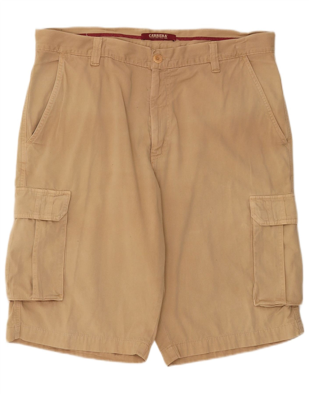 CARRERA Mens Cargo Shorts W38 XL Beige Cotton
