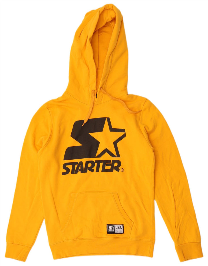 Starter Mens Graphic Hoodie Jumper Small Yellow