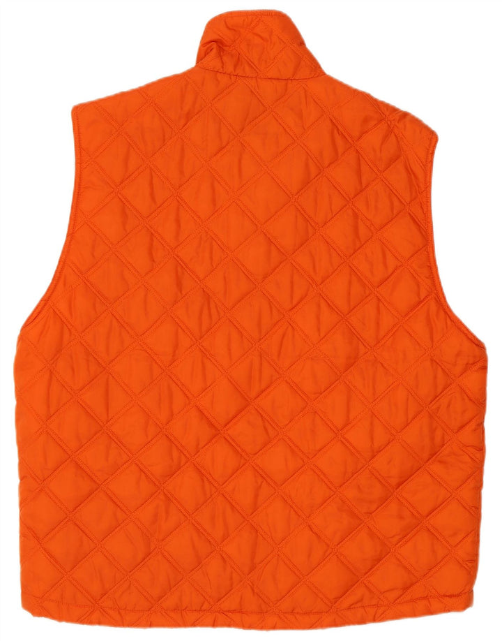 INVICTA Mens Quilted Gilet UK 38 Medium Orange Polyester
