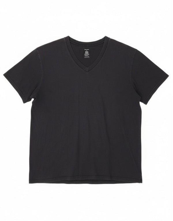 Calvin Klein Mens T-Shirt Top Large Black Cotton