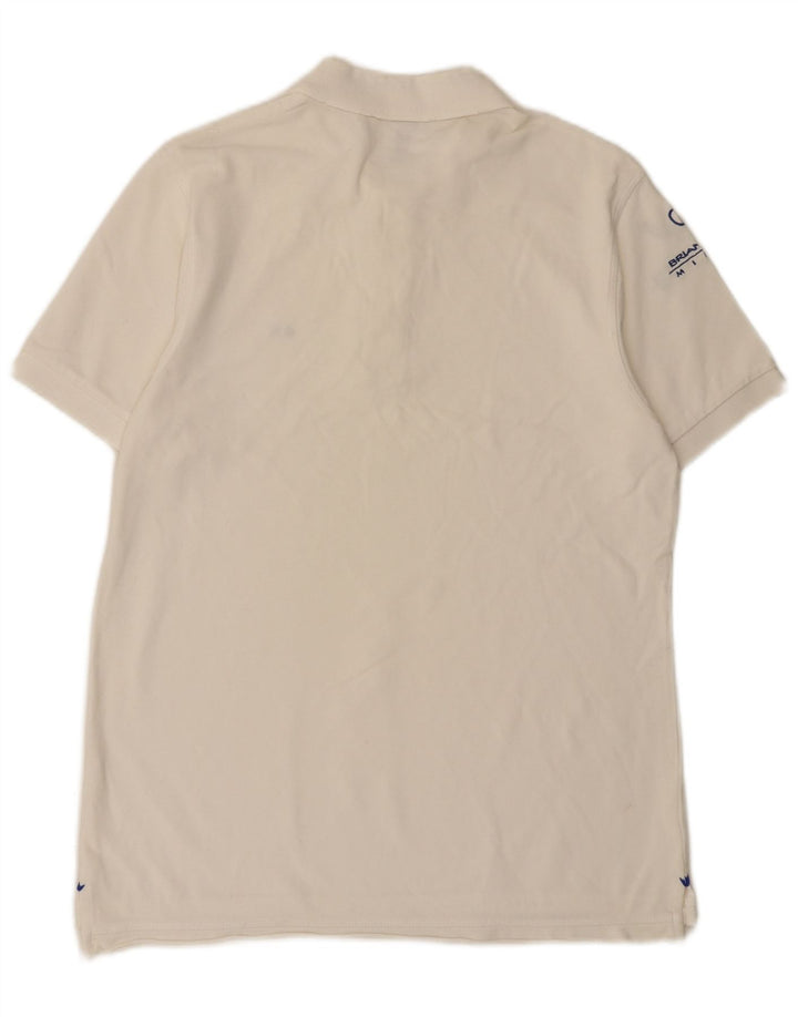 Sun68 Mens Graphic Polo Shirt Medium White