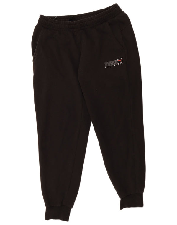 Puma Womens Tracksuit Trousers Joggers UK 14 Large Black Cotton Sports