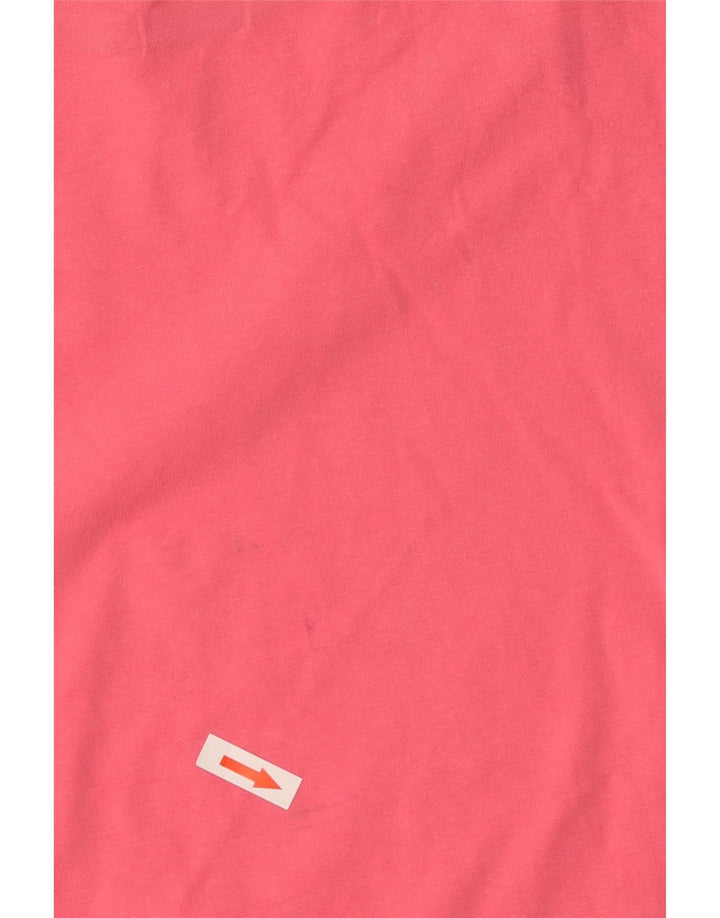 FILA Womens T-Shirt Top UK 12 Medium Pink Cotton