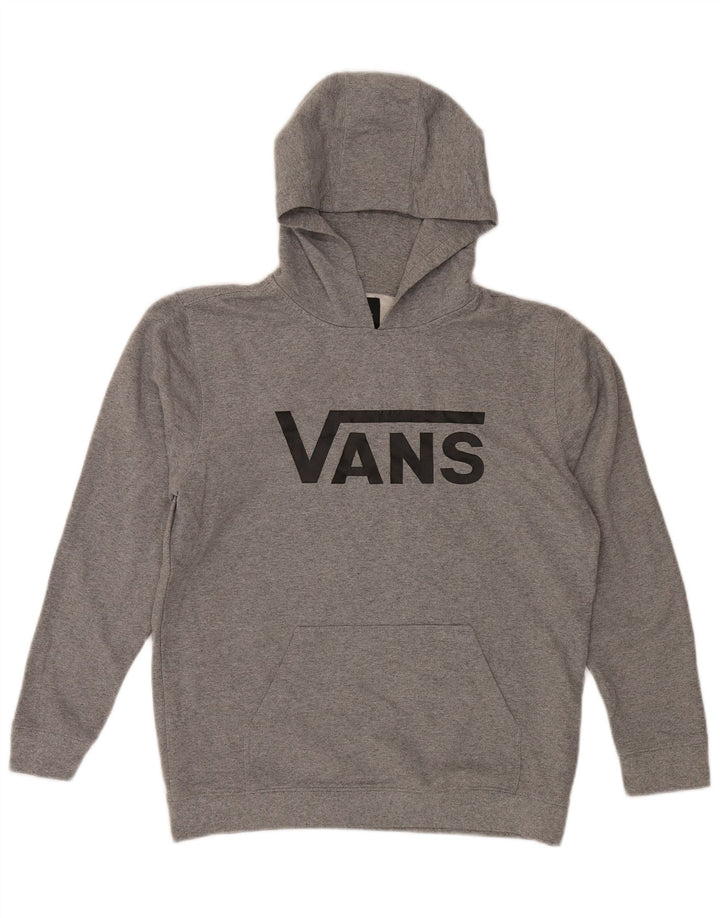 VANS Womens Graphic Hoodie Jumper UK 18 XL Grey Cotton