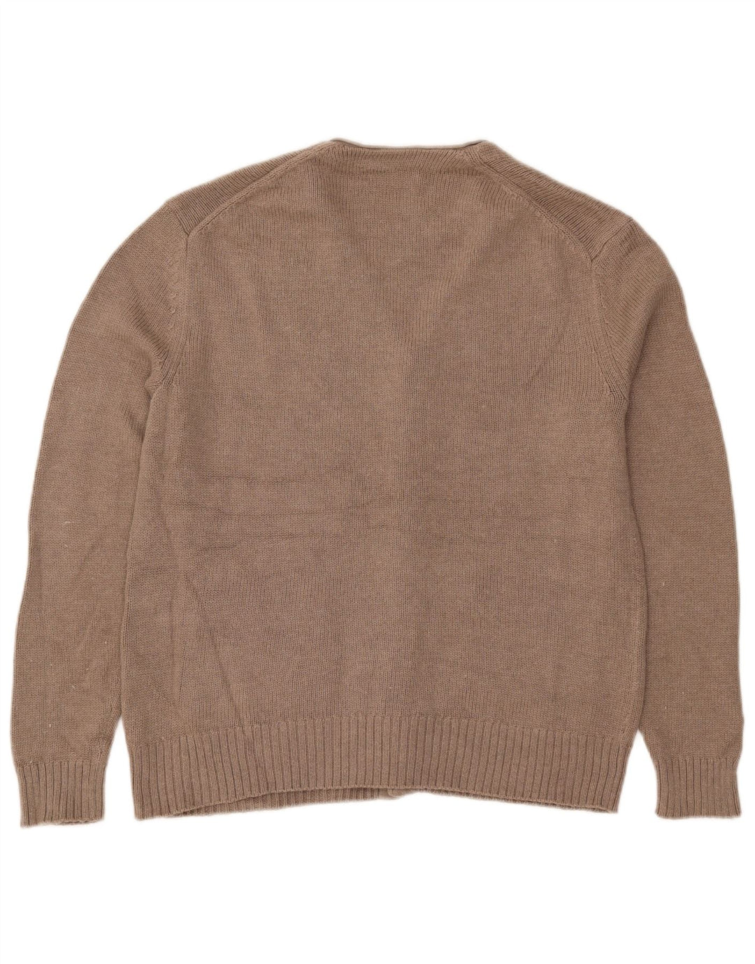 Zara Mens Cardigan Sweater Medium Beige Cotton