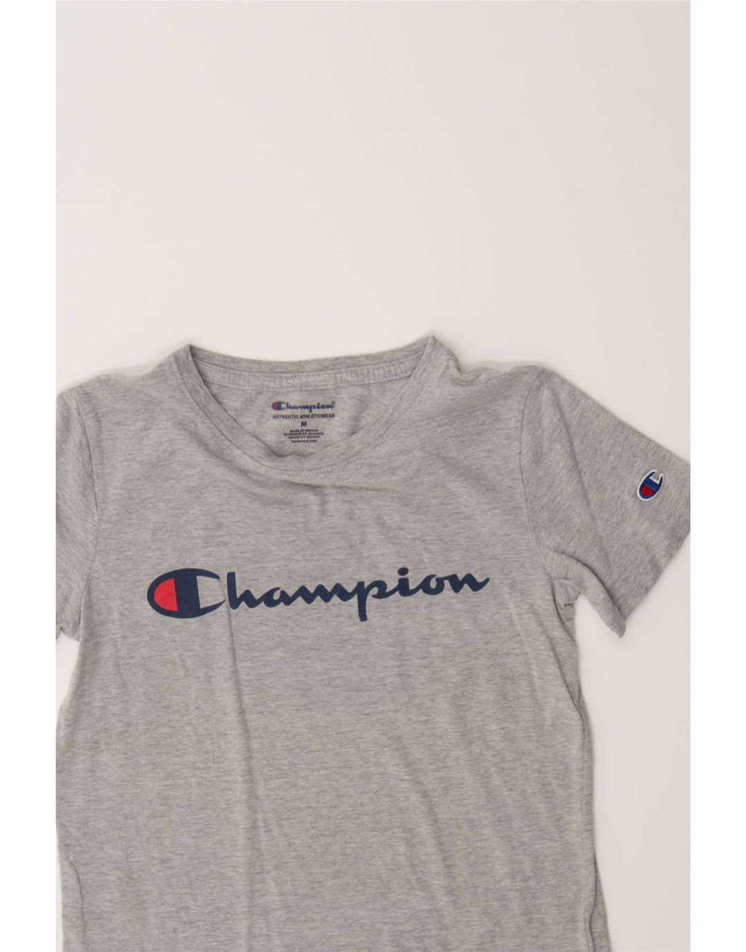 CHAMPION Boys Graphic T-Shirt Top 9-10 Years Medium Grey Vintage Champion and Second-Hand Champion from Messina Hembry 