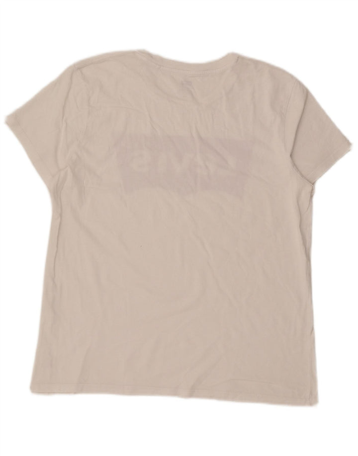 Levi's Womens Graphic T-Shirt Top UK 16 Large White
