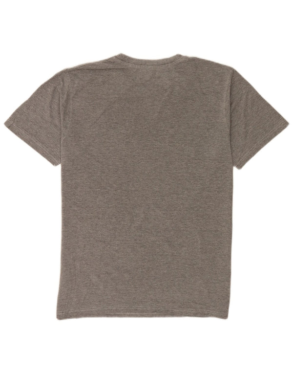 Mountain Warehouse Mens Graphic T-Shirt Top Medium Grey Flecked Cotton