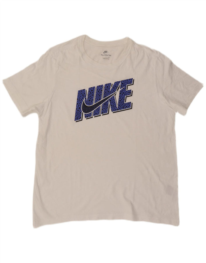Nike Mens Graphic T-Shirt Top XL White Cotton