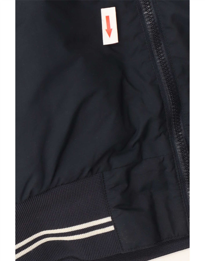 North Sails Mens Hooded Bomber Jacket UK 40 Large Navy Blue Polyamide