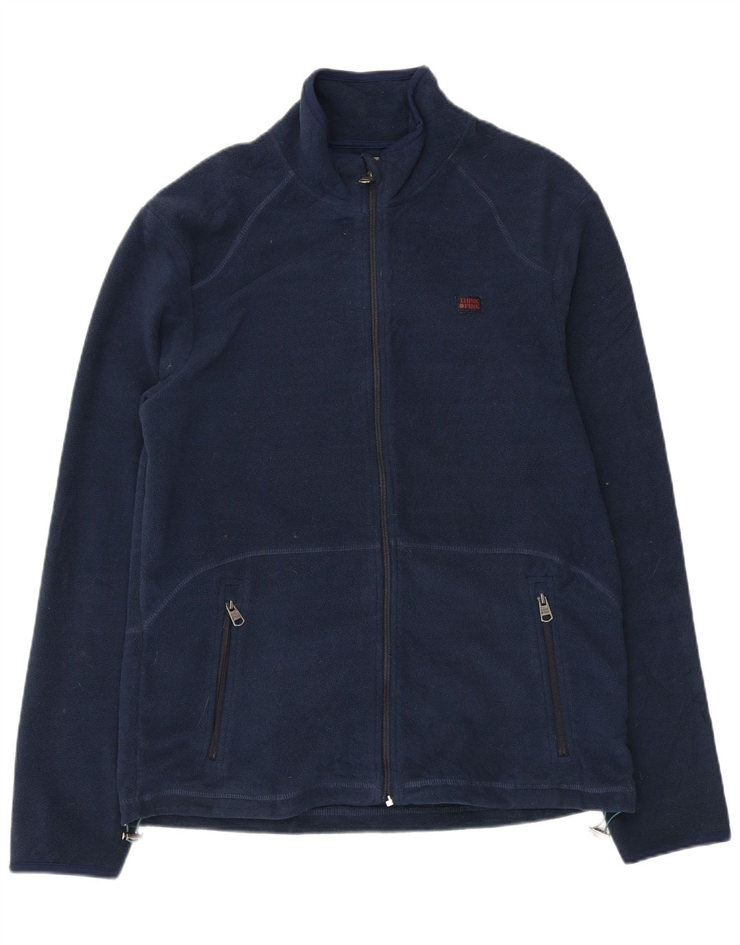 Think Pink Womens Fleece Jacket UK 18 XL Navy Blue Polyester