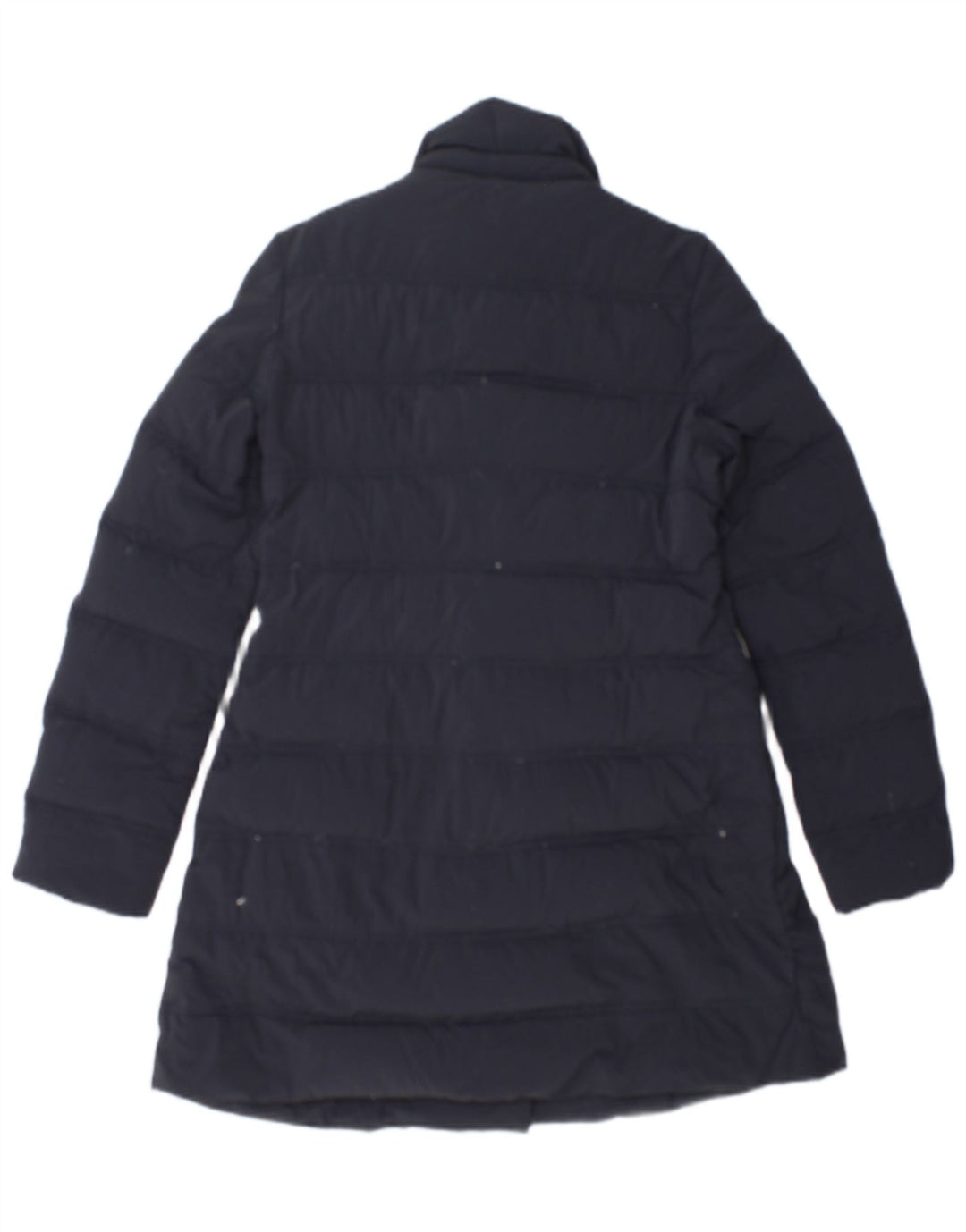 Aspesi Womens Double Breasted Padded Coat UK 10 Small Navy Blue Polyamide