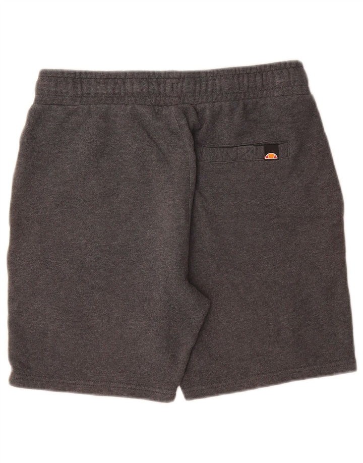 ELLESSE Mens Graphic Sport Shorts Small  Grey Cotton