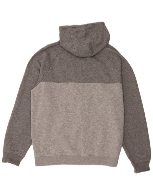 Fila Mens Zip Hoodie Sweater 2XL Grey Colourblock Cotton