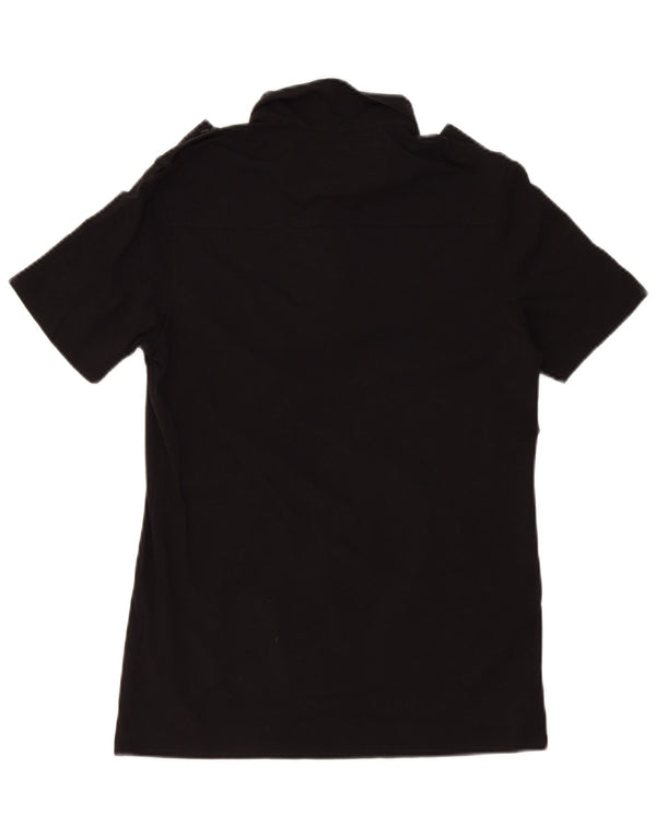 Guess Mens Military Polo Shirt UK 34 XS Black Cotton