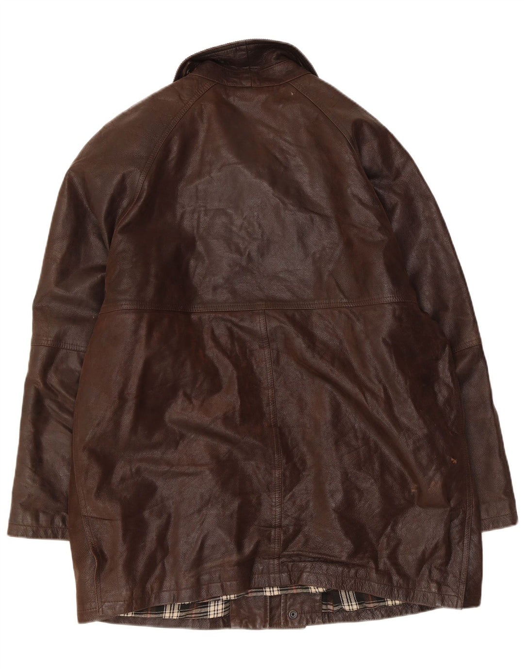 Vintage Mens Leather Jacket IT 50 Large Brown Leather