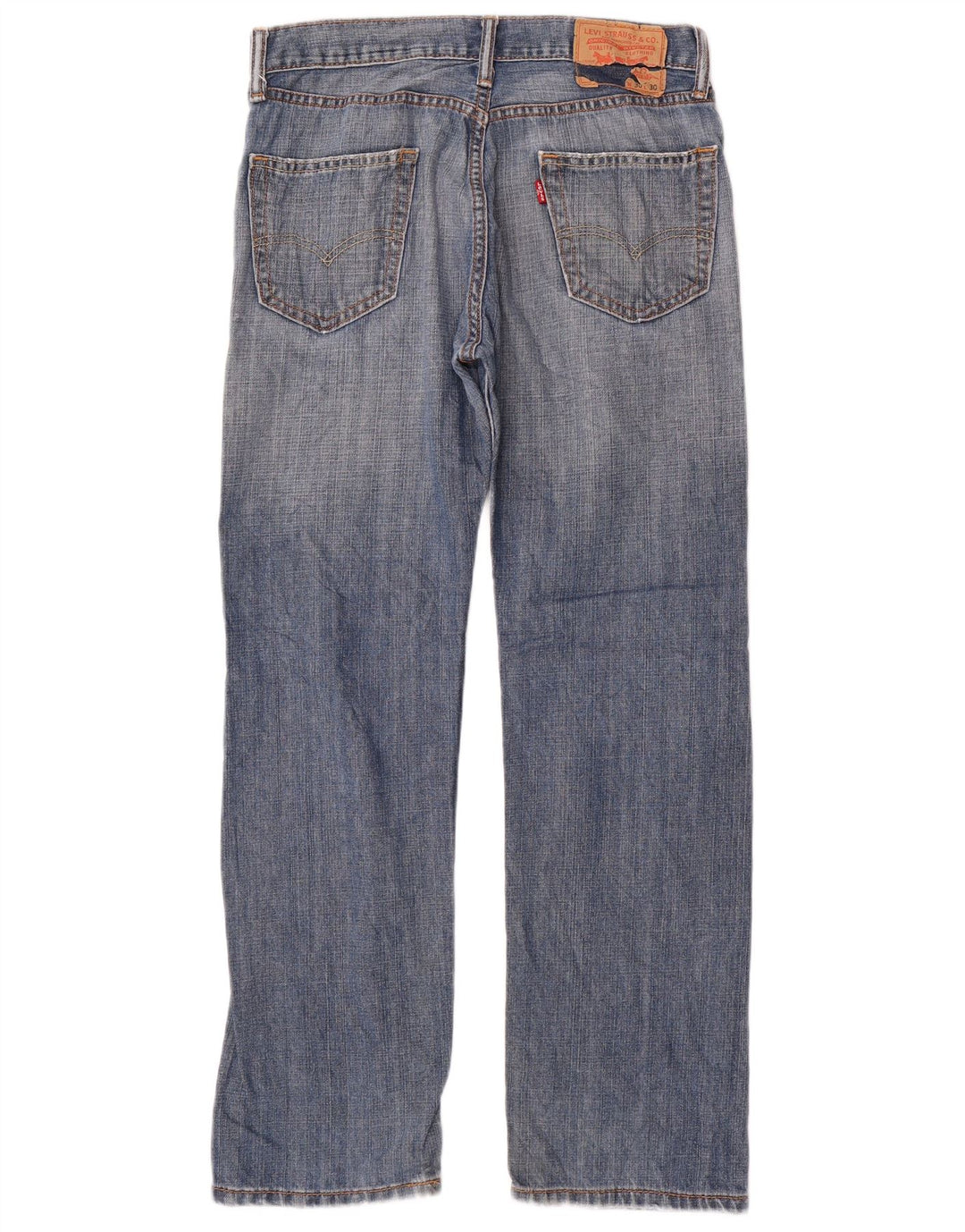 Levi's Mens 505 Straight Jeans W30 L30 Blue Cotton