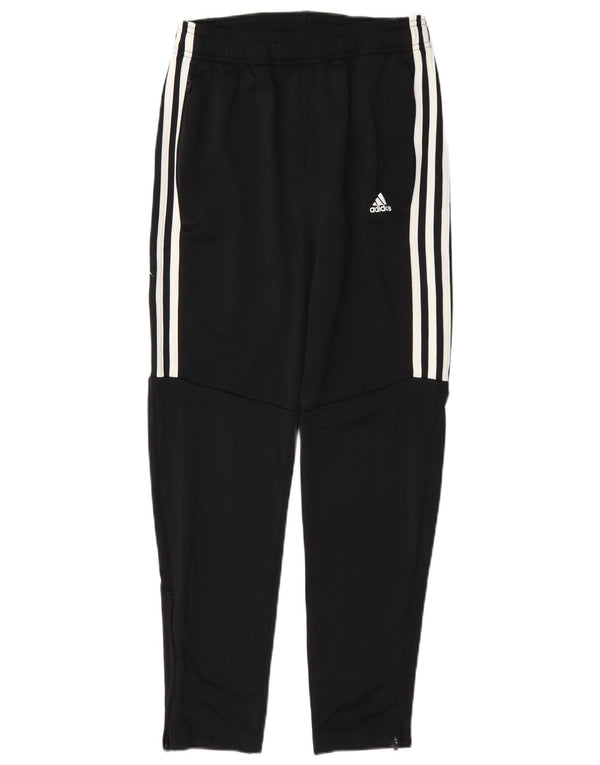 Adidas Boys Climalite Tracksuit Trousers 11-12 Years Black Polyester