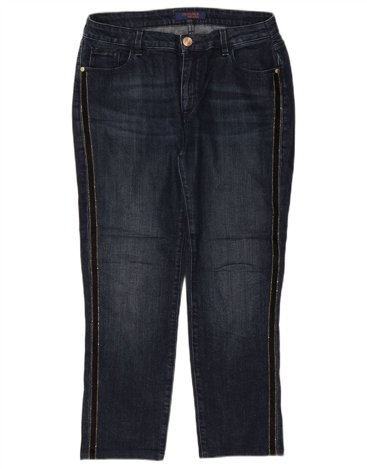 TRUSSARDI Womens Cropped Jeans W30 L24 Navy Blue Cotton