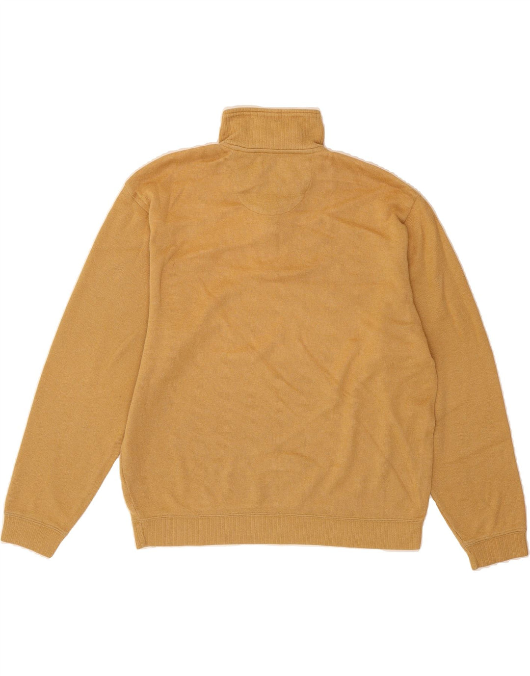 IZOD Mens Zip Neck Jumper Sweater Large Brown Cotton Vintage Izod and Second-Hand Izod from Messina Hembry 