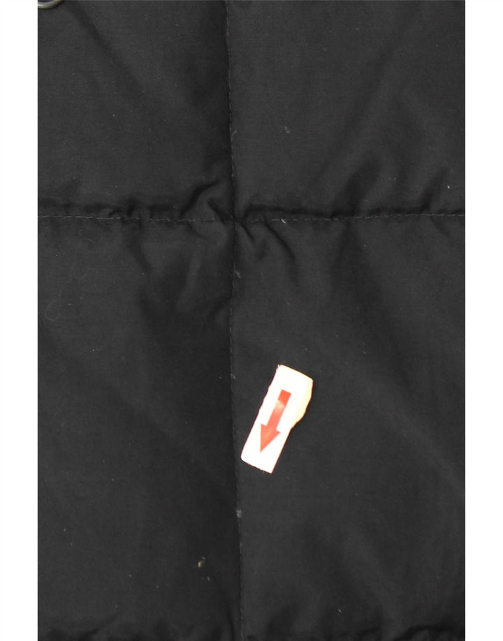 Vintage Womens Padded Jacket IT 48 XL Black Polyamide