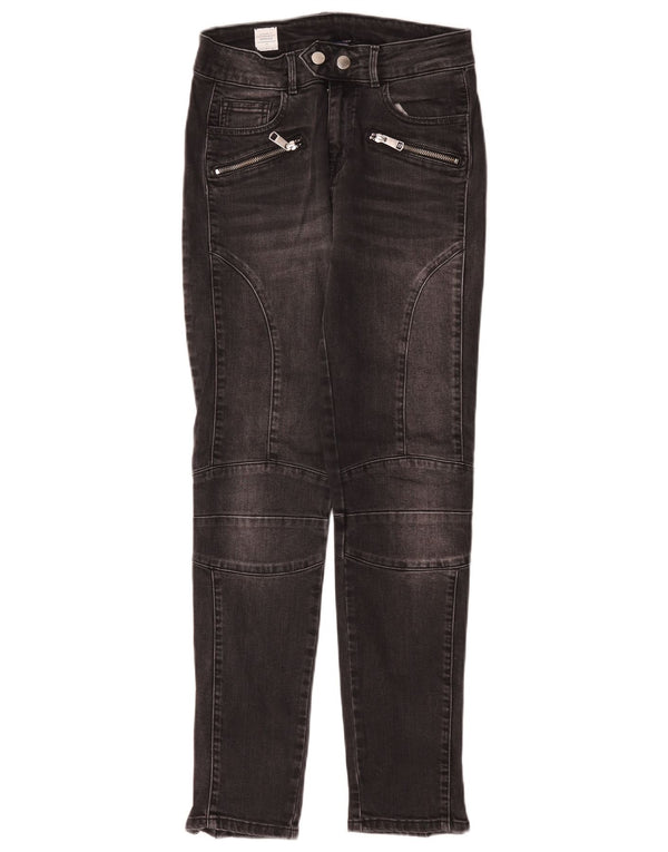 Tommy Hilfiger Womens Venice Cargo Skinny Jeans W28 L28 Grey Cotton Biker