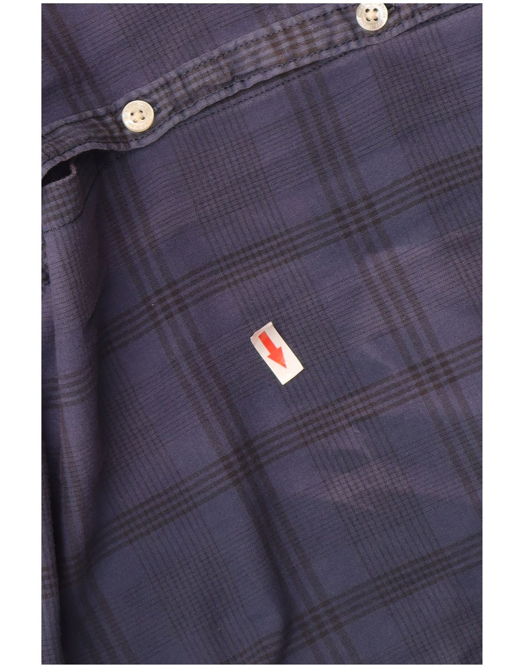 Tommy Hilfiger Mens Shirt Medium Navy Blue Check Cotton