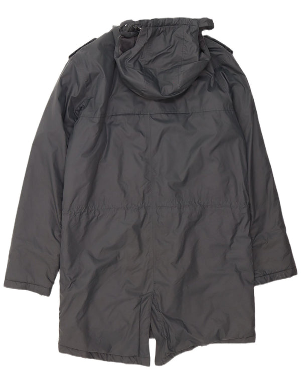 K-Way Mens Military Hooded Parka Jacket UK 40 Large Grey