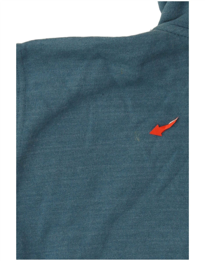 CREW CLOTHING Mens Zip Neck Sweatshirt Jumper Large Blue Cotton