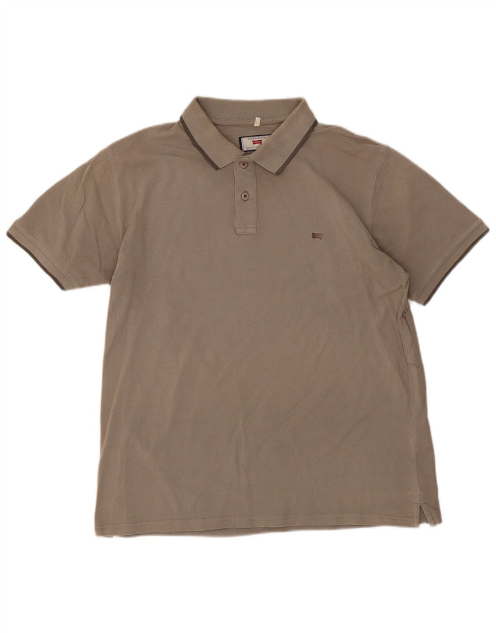 Carrera Mens Polo Shirt XL Brown Cotton