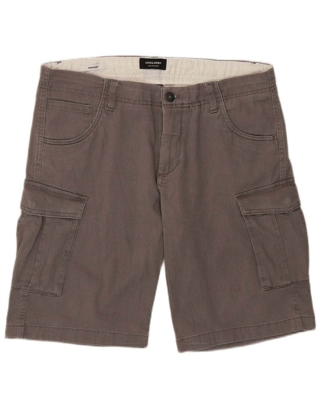 Jack & Jones Mens Cargo Shorts Large W36  Grey Cotton