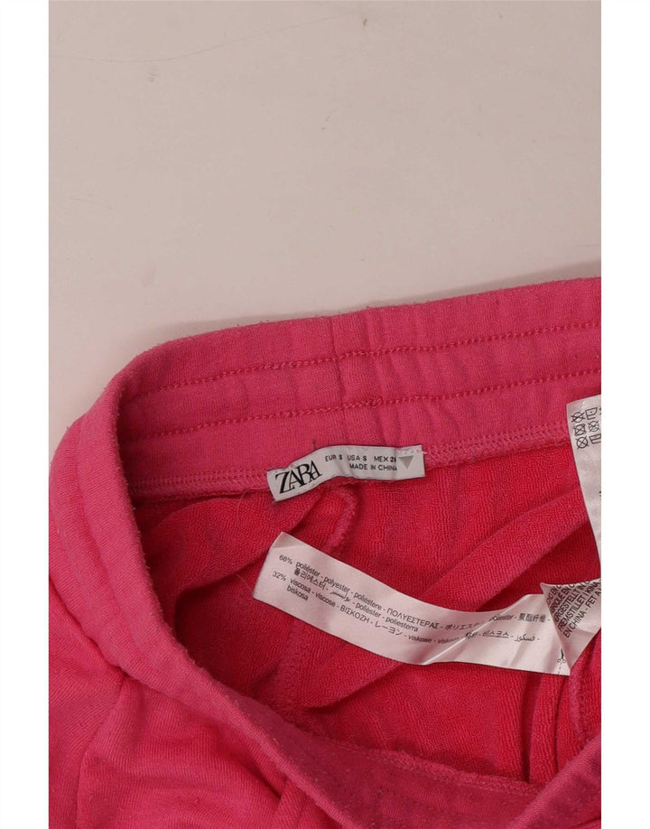 Zara Womens Sport Shorts UK 8 Small  Pink Polyester