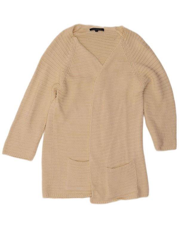 French Connection Womens Longline Cardigan Sweater UK 10 Small Off White