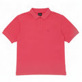Champion Mens Polo Shirt Medium Pink Cotton