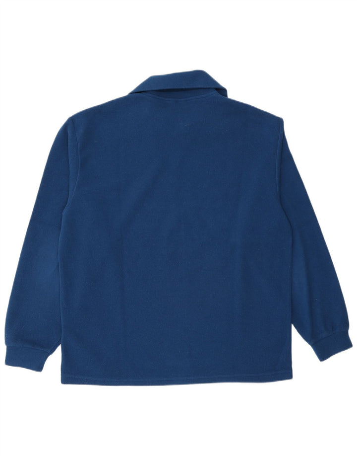 Invicta Mens Zip Neck Fleece Jumper Large Blue Polyester
