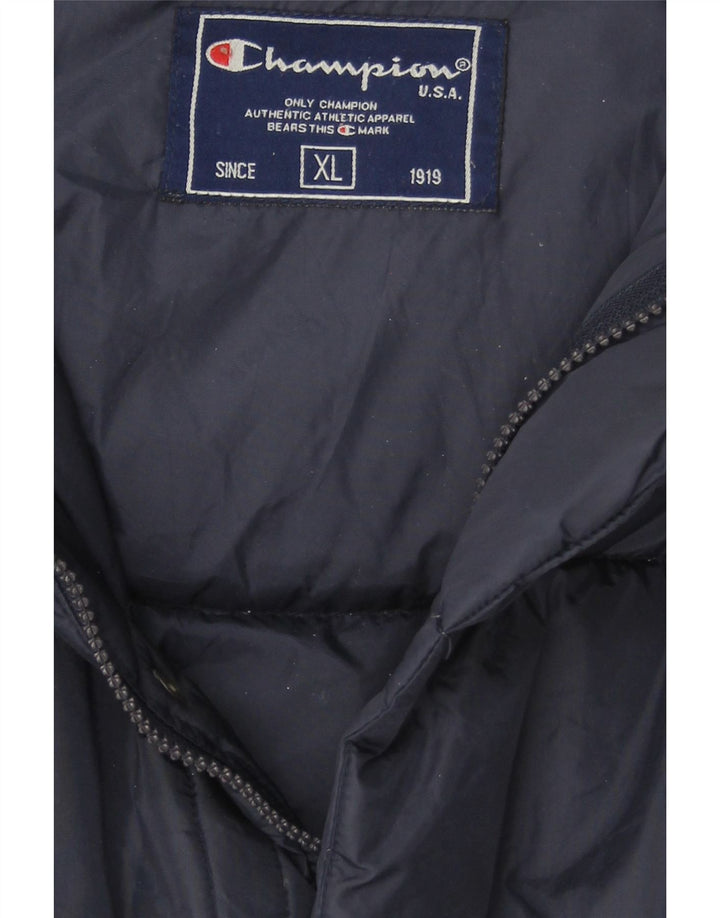 CHAMPION Mens Padded Jacket UK 42 XL Navy Blue Vintage Champion and Second-Hand Champion from Messina Hembry 