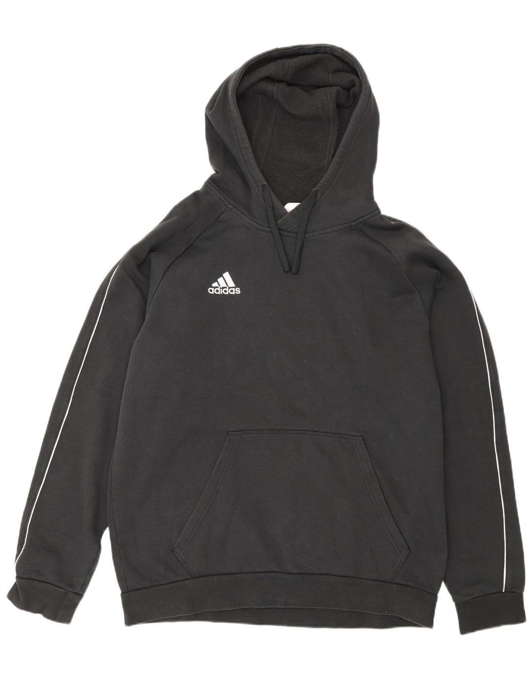 Adidas Mens Hoodie Jumper Large Black Cotton