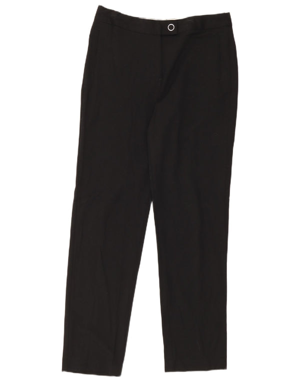 Marks & Spencer Womens Straight Suit Trousers UK 12 Medium W32 L32 Black