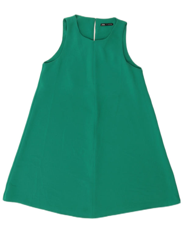 Zara Womens Sleeveless Tent Dress UK 6 XS Green