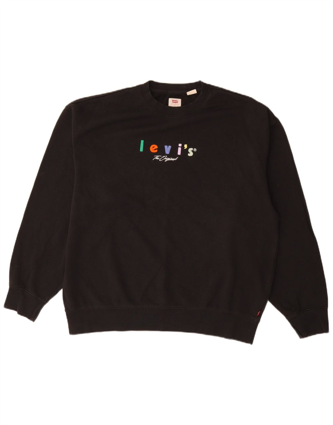 LEVI'S Mens Relaxed Graphic Sweatshirt Jumper Large Black Cotton