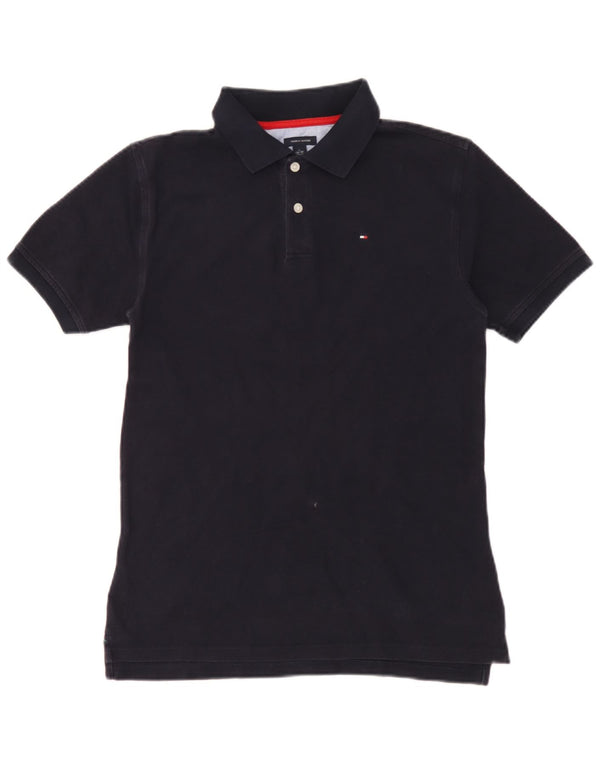 Tommy Hilfiger Boys Polo Shirt 15-16 Years Large Navy Blue Cotton